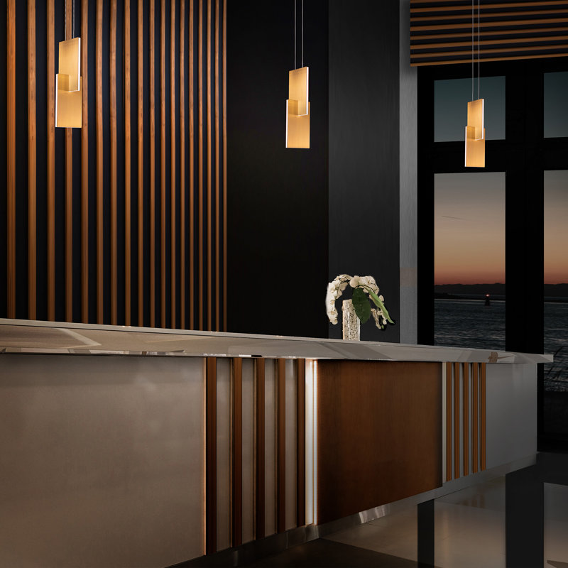 Amari 1 - Light LED Unique/Statement Pendant, Aged Brass