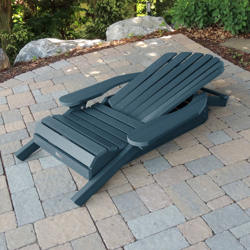 Anette Outdoor Adirondack Set, Nantucket Blue