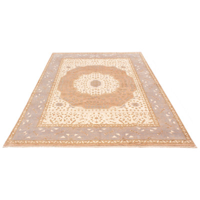 Tapis unique en laine nouvel âge brun 9 pi 0 po x 12 pi Kleier