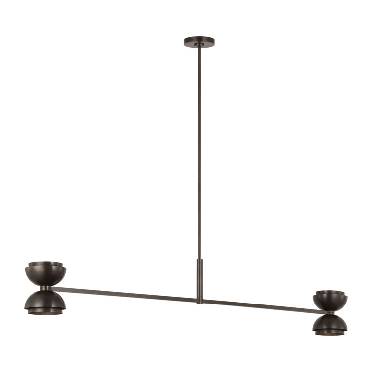 Sean Lavin Shanti 2-light linear extra large linear chandelier in dark bronze finish
