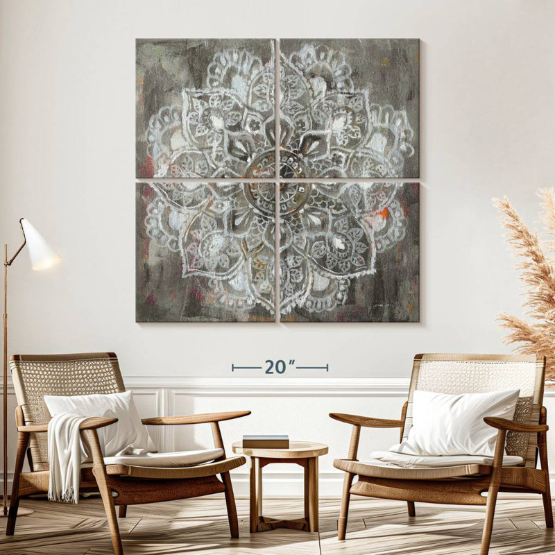 Kerner Mandala In Neutral, 57" H x 57" W