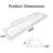 Rectangular Wood Floating Wall Shelves with Metal Back Mount