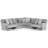 Ziera Upholstered Reclining Curved Sectional Symmetrical-97761590
