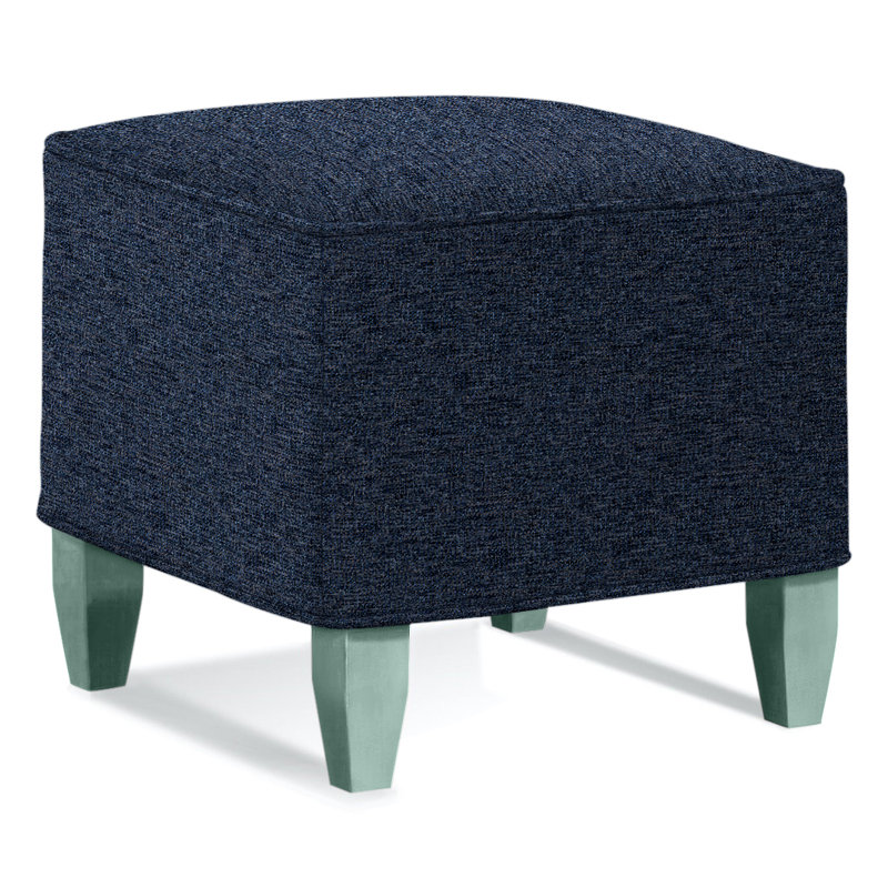 Brooklyn Upholstered Ottoman, Basic Navy 100% Polyester, Pumice