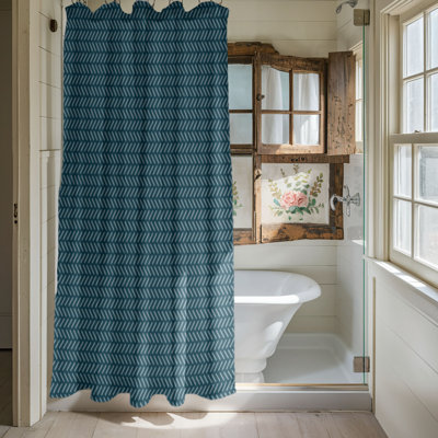 Organic Teal - 1 Piece Standard Shower Curtain