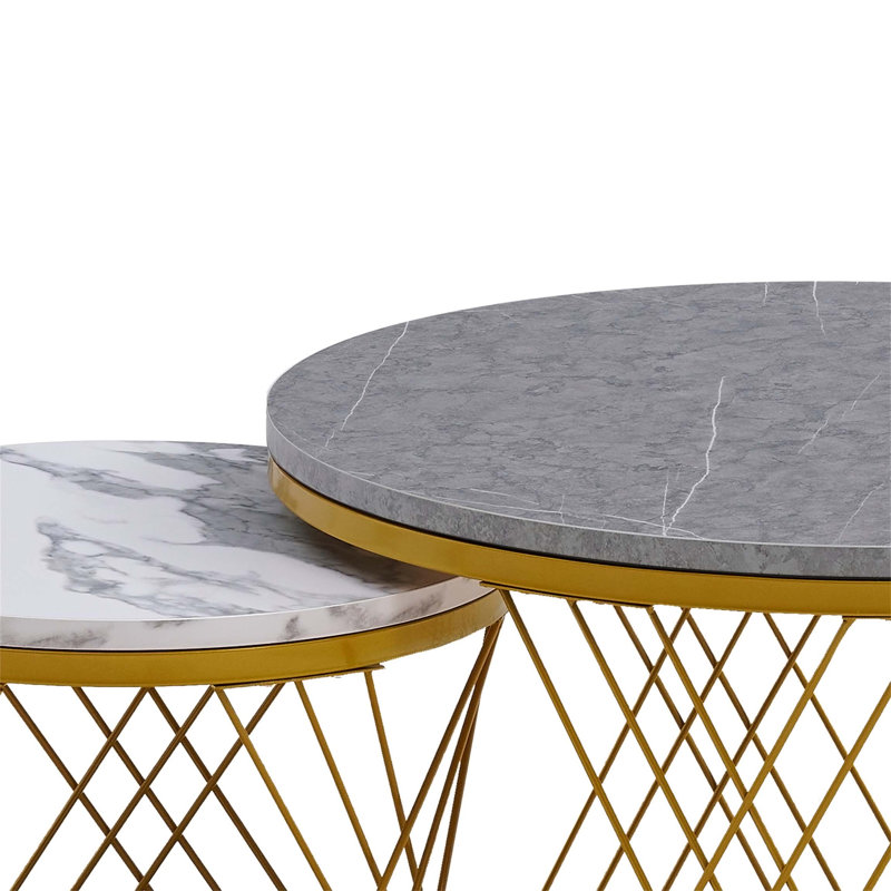 Round Coffee Table with Manufactured Wood Table Top