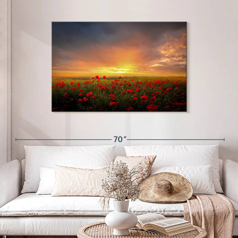 Alvord Denmark Poppy Field, 30" H x 45" W