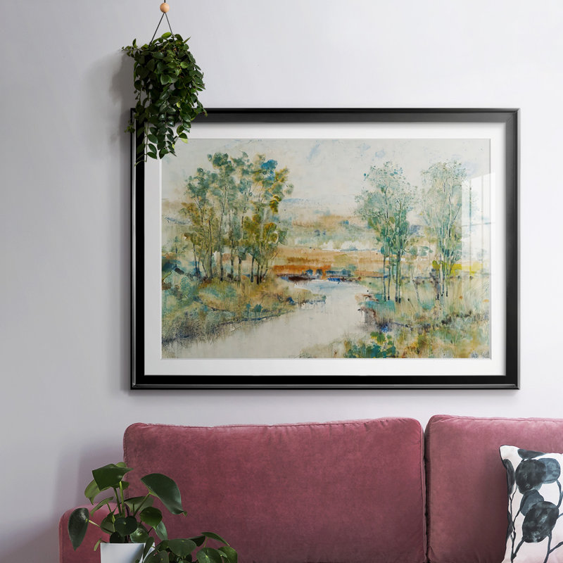 Trees On The Creek II, reproduction d'art encadrée, Noir, H 15 po x l 21 po x P 1,5 po