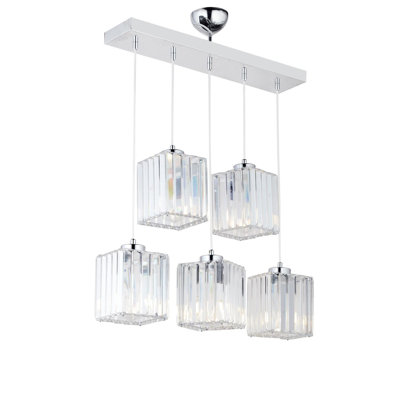 5 - Light Chrome Kitchen Island Pendant
