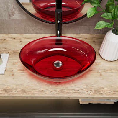 20" Resin Stone Oval Vessel Bathroom Sink