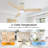 52 In. 3 Solid Wood Blades Flush Mount Ceiling Fan With Led Light-1669664774-1669664773