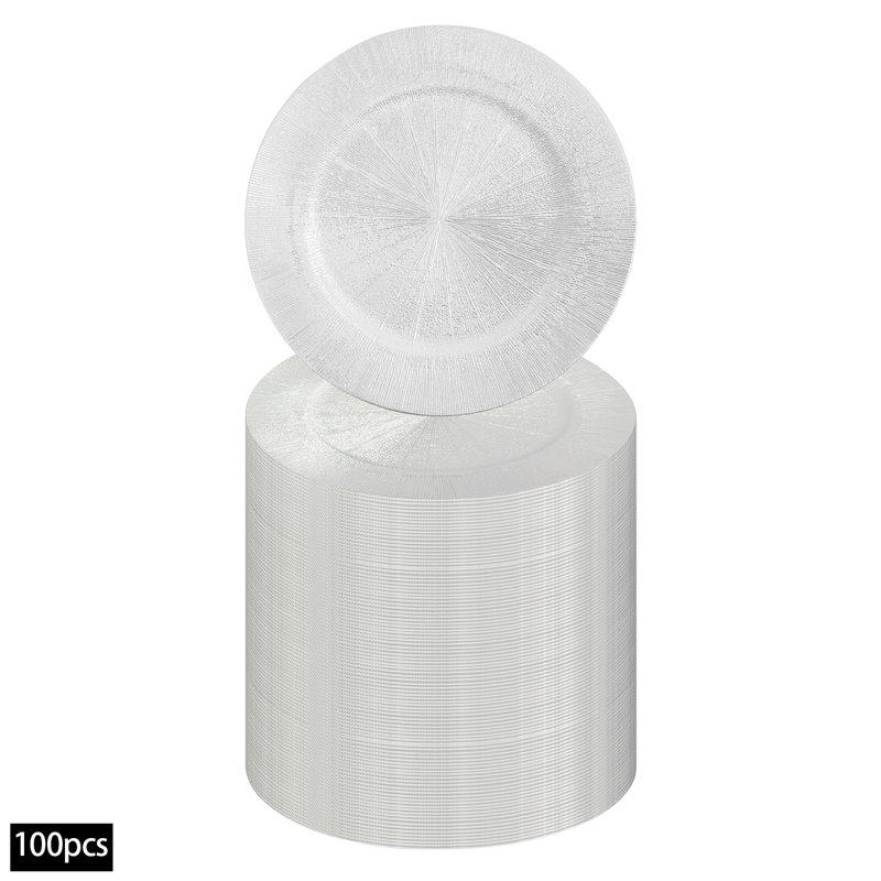 13'' Round Charger (Set of 100), Silver