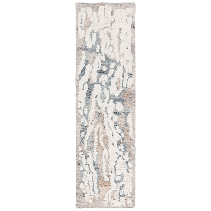 Casablanca 443 Hand Tufted Wool Pile Abstract Rug, Runner 2'3" x 8'