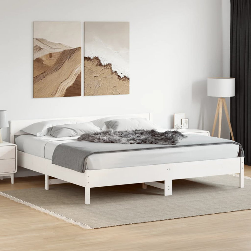 Drawers Bed, UK Super King - DE 180 x 200 cm, Wax Brown, No Storage Included
