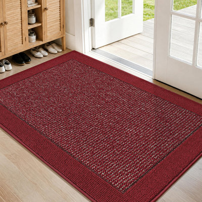 Tapis de porte d'intérieur, tapis de porte anti-salissures antidérapants lavables, tapis de bienvenue résistant à la saleté, tapis de sol à profil bas pour la porte arrière et le vestibule