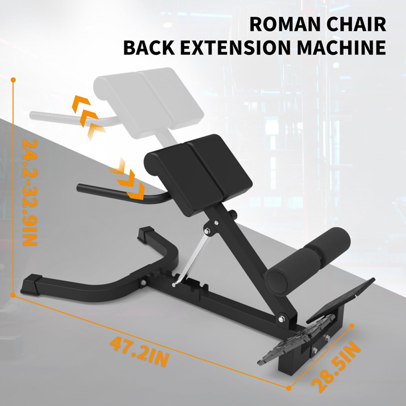 Extension de dossier pour chaise romaine, banc d'extension de dossier double réglable pour salle de sport à domicile, appareil d'exercice pour le dos réglable, capacité de poids 150 kg