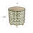 Footed Stoneware Planter with Abstract Print-777592786