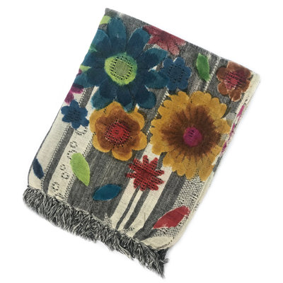 Flora Hand Painted Throw