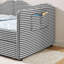Lit de jour moderne, lit de jour rembourré équipé d'une base de lit gigogne escamotable et d'une poche de rangement latérale, canapé-lit multifonctionnel pour chambre à coucher et chambre d'amis-130899496-130899497