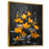 Toile avec cadre flottant or