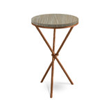 Alicia Oak Pedestal End Table