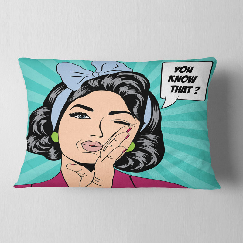  Coussin lombaire abstrait dans un style comique