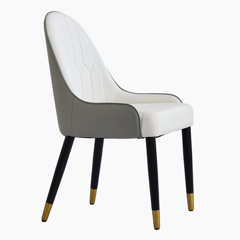 Chaise d'appoint rembourrée blanche Amenda