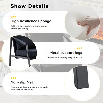Chaise longue en similicuir avec structure en métal robuste