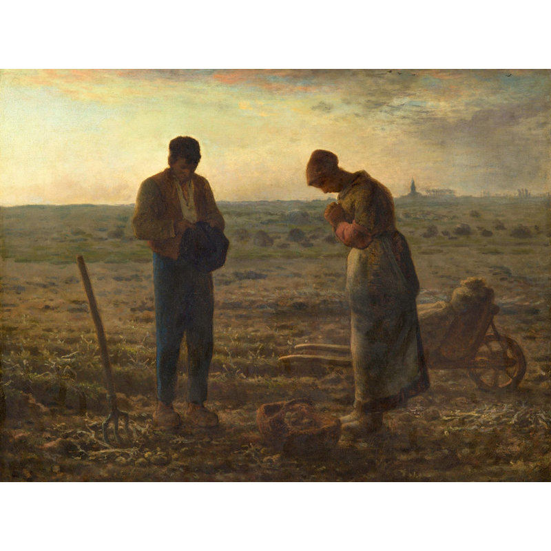 The Angelus - No Frame Painting, 50cm H  x 70cm W  x 4cm D