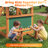 Solid Wood Outdoor Playground Swing Set with Slide, Monkey Bars & Side Activity Table for Backyard