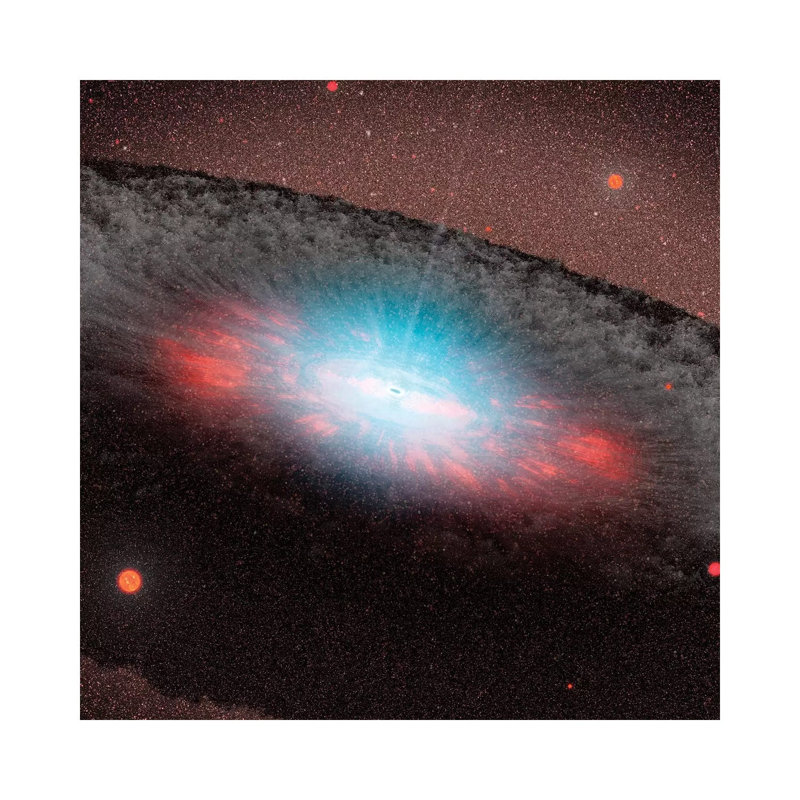 A Supermassive Black Hole at the Center of a Galaxy 1 Piece Wrapped Canvas Wall Art, 66.04 cm H x 66.04 cm W x 3.175 cm D