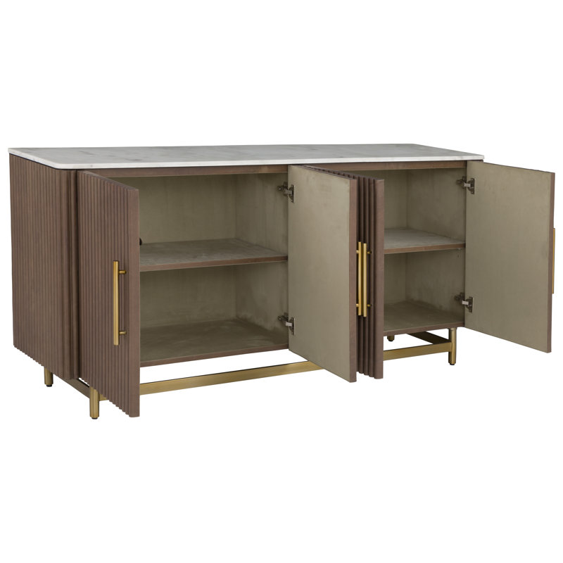 Dimitri 72'' W Credenza, Brown/White