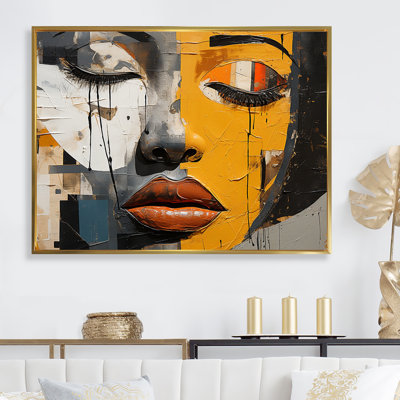 «Paint Collage African Woman II», art mural afro-américain