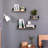Floating Shelves Set of 3, Rustic Natural Wood Wall Mounted 3 Sizes with Metal Brackets | Natural Wood | Metal & Wood