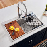 33" L x 22" W Drop-In Kitchen Sink