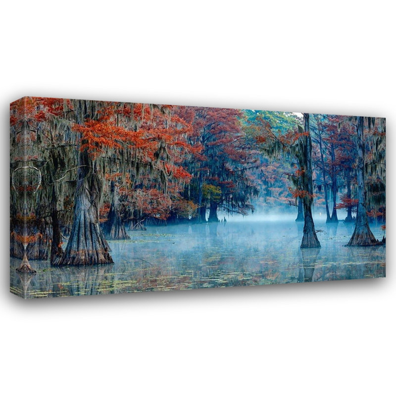 Art sur toile tendue par Bian, James Gallery, titre: Lac Caddo, 15" H x 24" W