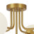 5-Light Symmetrical Frosted Glass Semi-flush Mount-408290772