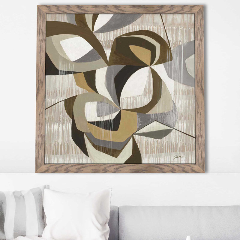 Jack in the Box - Peinture, Cadre taupe délavé, H 37,5 po x l 37,5 po x P 1 po