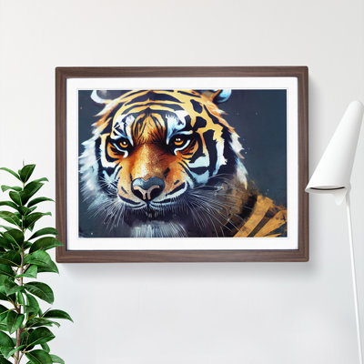 A Tiger Art Painting - Single Picture Frame Print