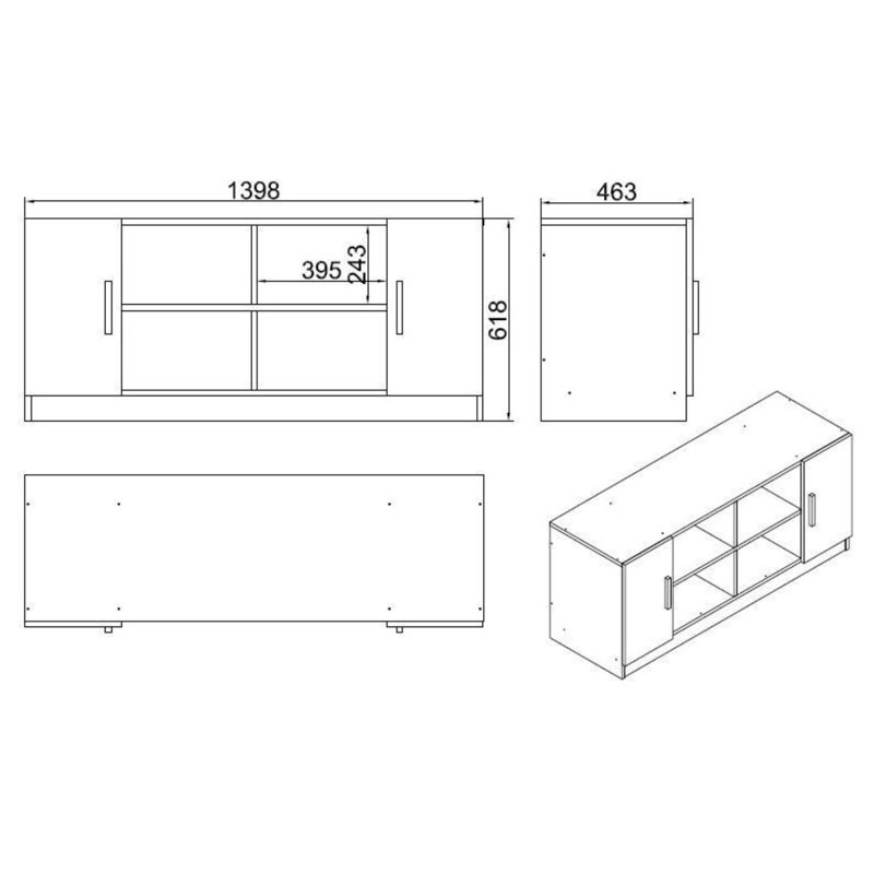 Cayl 61.8cm Kitchen Pantry, White