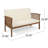 Nobhill 53.25'' Wide Straight Acacia Loveseat with Cushions-339834260-321483854