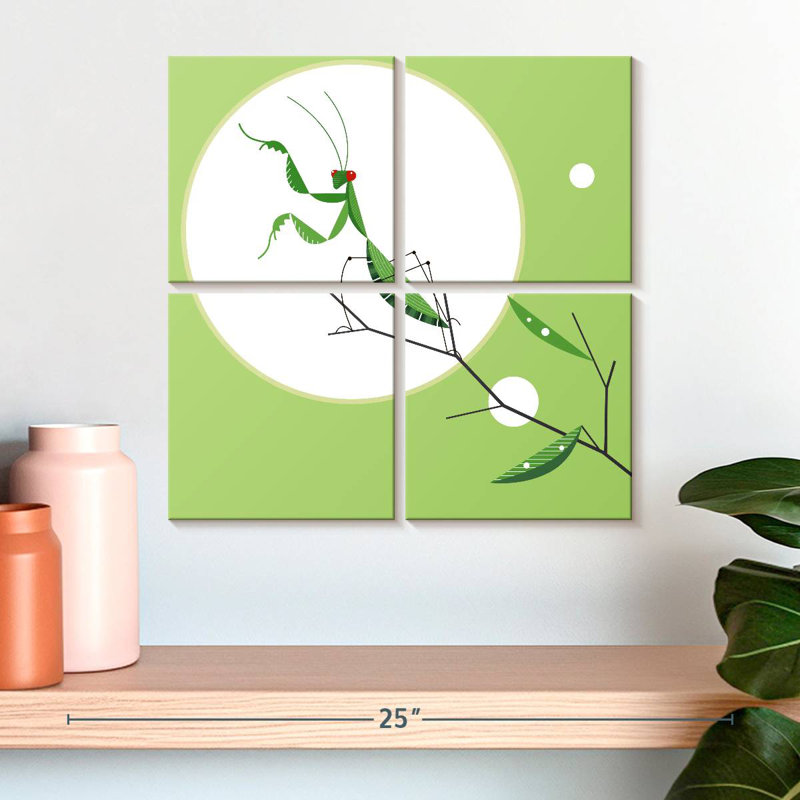 Brampt Green Praying Mantis, 18" H x 18" W
