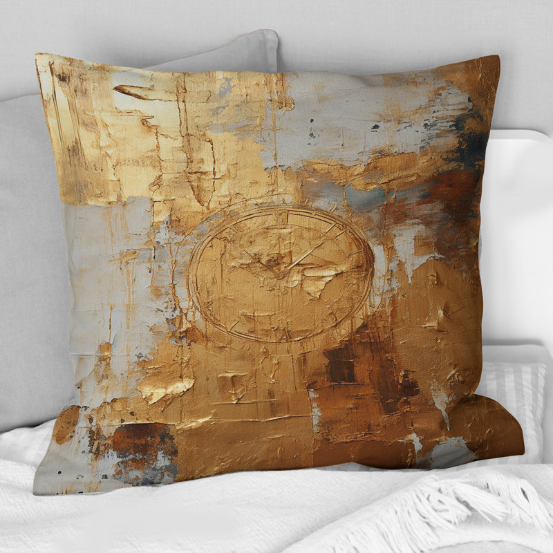 Coussin décoratif rétro Vintage Gold Togetherness II