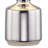 Darcey 14.75 in. Silver Modern Ceramic For Bedroom/Living Room Bedside Desk Nightstand Single Small Table Lamp With Linen Empire Shade