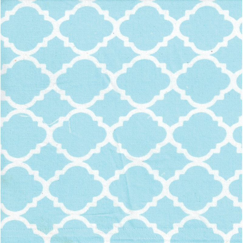 Feuille de coton 100%, Bleu aqua