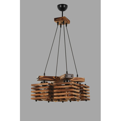 Luminaire suspendu carré à 4 lumières Kodi