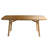 71" Modern Farmhouse Dining Table with Curved Edge and Solid Wood Top For Kitchen Dining Room-116623298