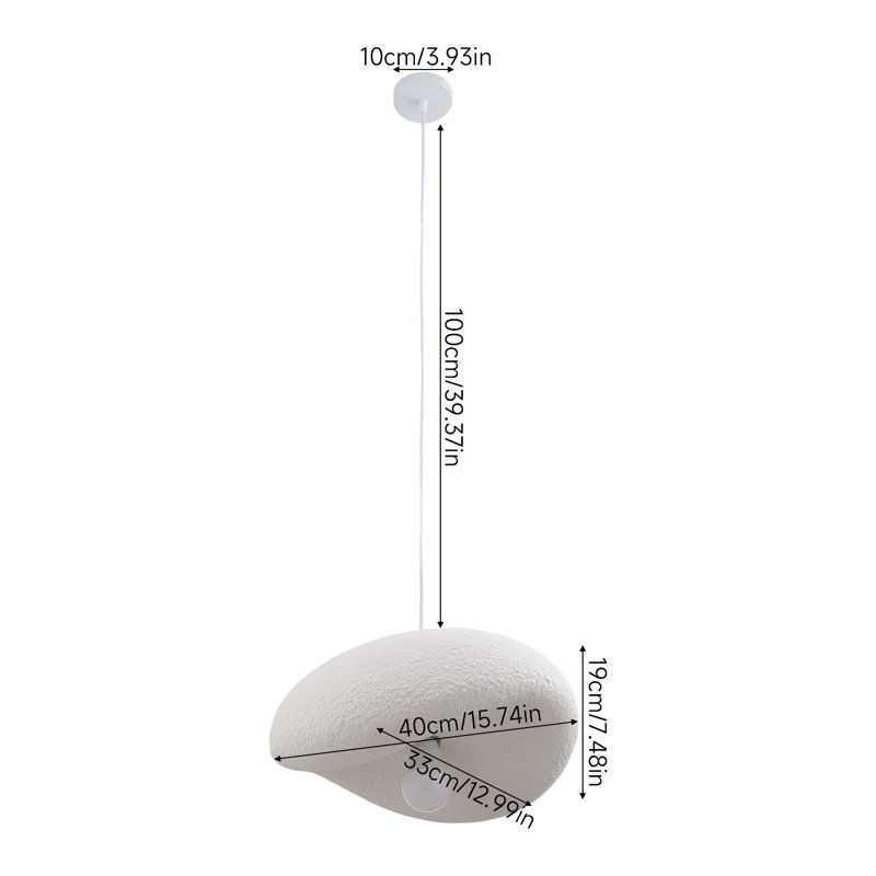 1 White Pendant
