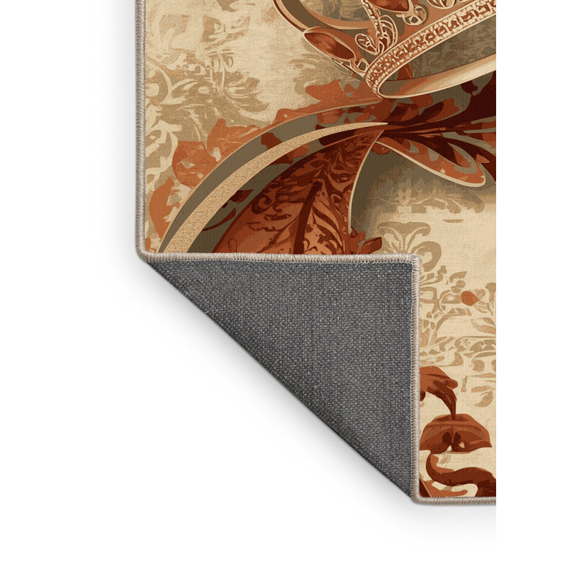 Tapis brun moelleux moelleux et moderne au look rustique et moderne de style Barclay, 7x9