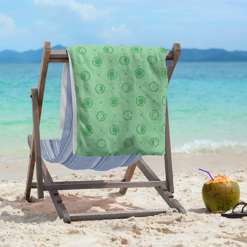 Skeffingt Beach Towel, Green/Dark Green